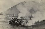 French destroyer Mogador burning after being damaged at the Battle of Mers-el-Kébir, French Algeria, 3 Jul 1940