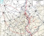Map showing the German plans for the Ardennes Offensive, Dec 1944