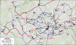 Map of the Bastogne, Belgium area, 19-23 Dec 1944