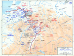 Map depicting the crossing of the Rhine, 22-28 Mar 1945