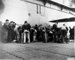 Armorers preparing the Doolittle Raid bombers aboard USS Hornet, 18 Apr 1942, photo 3 of 3