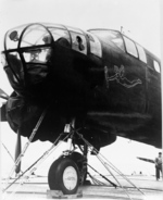 Nose art of B-25B Mitchell bomber 