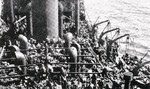 Allied troops aboard the ship Guinean after being evacuated during Operation Ariel, off Western France, Jun 1940