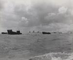 Landing barges and LCT craft at Tarawa, Gilbert Islands, Nov 1943