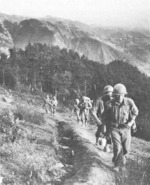 Troops of US 85th Division on Mount Verruca, Italy, 1944
