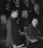 Ba Maw speaking at the Greater East Asia Conference, Tokyo, Japan, 5 Nov 1943