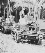 American M2A4 light tanks at Guadalcanal, circa Aug 1942-1945