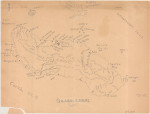 Hand-drawn map of Guadalcanal, 6 Mar 1944