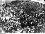 Prisoners of Mauthausen Concentration Camp in Austria being gathered for mass disinfection, date unknown