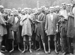 Recently liberated prisoners of a concentration camp near Ebensee, Austria, 7 May 1945