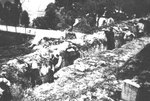 Dongjiang guerrilla fighters firing from a ditch, circa 1942-1945