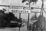Japanese troops entering US Naval Base Mariveles, Bataan, Luzon, Philippines, Apr 1942