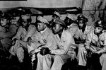 African-American pilots of the 15th US Army Air Force receiving briefing in Italy, Sep 1944, photo 2 of 2