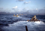 LVTs underway off Iwo Jima, 19 Feb 1945
