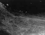 Aerial view of southern Iwo Jima, Japan, 7 Mar 1945; photo taken from an aircraft of USS Anzio