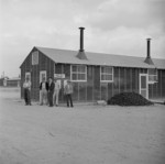 Security Office (foreground) and Housing Department (background) buildings at Jerome War Relocation Center, Arkansas, United States, 17 Nov 1942