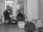 Two Japanese-Americans playing a game of Go while awaiting relocation, San Francisco, California, United States, early 1942