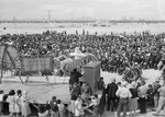 Funeral of James Wakasa at the Topaz Relocation Center, Utah, United States, 19 Apr 1943; Wakasa was killed by a military policeman guarding the camp fence
