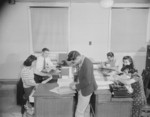 Workers at Office Service Section of Jerome War Relocation Center, Arkansas, United States, 18 Nov 1942