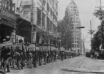 Troops of Nationalist Chinese New 1st Army marching into Guangzhou, Guangdong Province, China, 16 Sep 1945