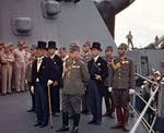 The Japanese delegation arriving aboard USS Missouri, Tokyo Bay, Japan, Photo 4 of 7