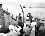 Rear Adm Byrd arrived aboard USS Missouri, Tokyo Bay, 2 Sep 1945