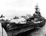 USS Missouri in Tokyo Bay, 2 Sep 1945, photo 1 of 2