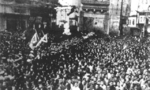 Crowd in Shanghai, China celebrating the victory over Japan, 15 Aug 1945