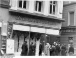 Destroyed Jewish shop in Magdeburg, Germany, 9 Nov 1938, photo 2 of 7