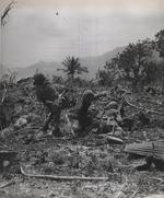 US Marines throwing grenades, Saipan, Mariana Islands, Jun 1944
