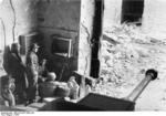 German paratroopers in the cellar of a destroyed house in Cassino, Italy, 1944, photo 3 of 3