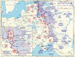 Map depicting the Soviet counter offensive of 6 Dec 1941-7 May 1942