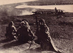 Japanese troops firing field guns, northeastern China, circa Oct-Nov 1931