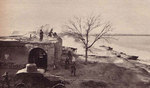 A Japanese observation post, circa winter 1931-1932; note armored car in foreground