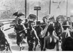 Troops of Chinese Fengtien Clique Northeastern Army marching in a town in northeastern China, Sep 1931