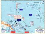 Map depicting Operation Cartwheel and the invasion of Gilbert and Marshall Islands, 30 Jun 1943-26 Apr 1944