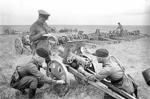 Soviet troops with captured Japanese field guns, Nomonhan, Mongolia Area, China, Aug 1939