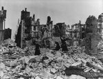 Church in Coutances, France devastated by Operation Cobra bombing, 14 Aug 1944