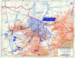 Map depicting the situation near Saint-Lô, France during Operation Cobra, 25-29 Jul 1944