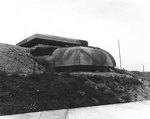 Reinforced concrete observation post, part of a German fortification at Cherbourg, France, 15 Sep 1944