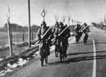 Danish soldiers on bicycles, 9 Apr 1940