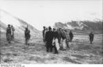 Benito Mussolini, Giuseppe Gueli, and others at Gran Sasso, Italy, 12 Sep 1943