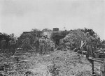 US Marines resting in front of a recently destroyed Japanese blockhouse, Peleliu, Palau Islands, 16 Sep 1944