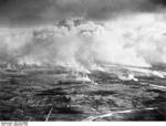 Aerial view of Warsaw, Poland, Sep 1939, photo 3 of 3; note columns of smoke from fires