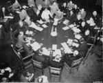 Stalin, Attlee, Truman, and others at the Potsdam Conference, Germany, 28 Jul 1945, photo 3 of 4