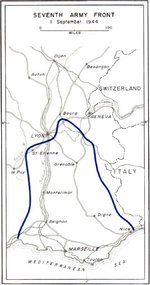 Map depicting the US 7th Army