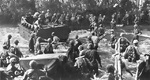 US Marines moving ashore at Cape Gloucester, New Britain, Bismarck Archipelago, 15 Dec 1943
