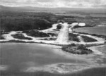 Aerial photo of Munda Field, New Georgia, Solomon Islands, post-war