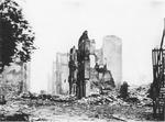 A building in ruins after aerial bombing, Guernica, Spain, mid-1937