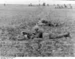 Spanish Nationalist infantry in the field, Battle of Guadalajara, Spain, Mar 1937, photo 1 of 2